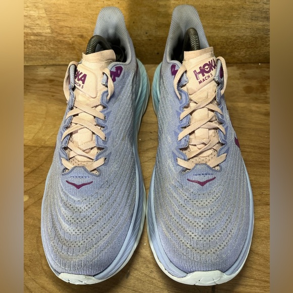 Hoka One One Mach 5 LIGHTWEIGHT Wmns Sz 10 Running Shoes Sneakers Baby Lavender - Picture 3 of 12